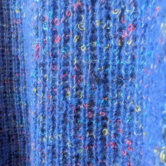 Vintage Jacque & Koko Oversized Blue Colourful Knit Sweater Womens 2XL/3XL - Picture 6 of 9